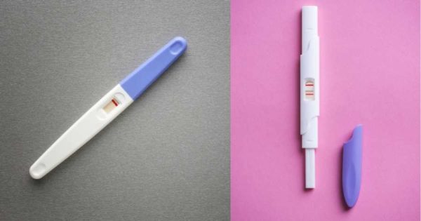 positive and negative pregnancy test