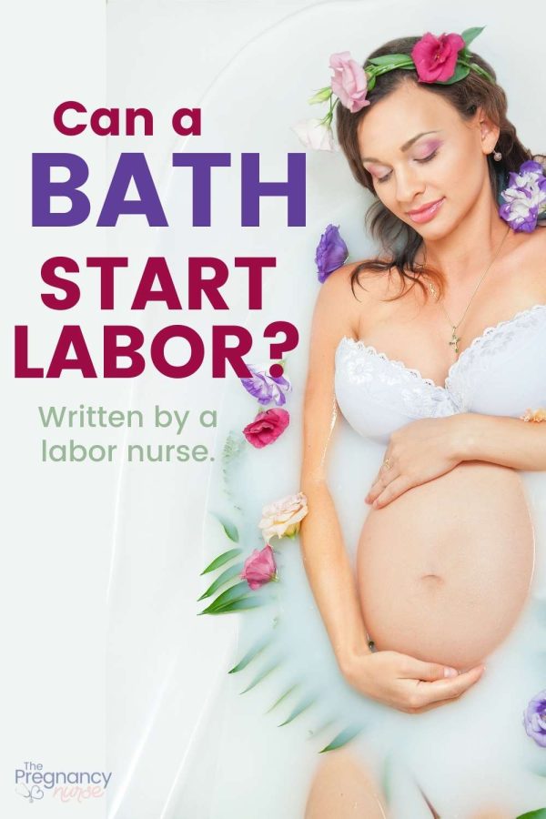 pregnant woman in the bath