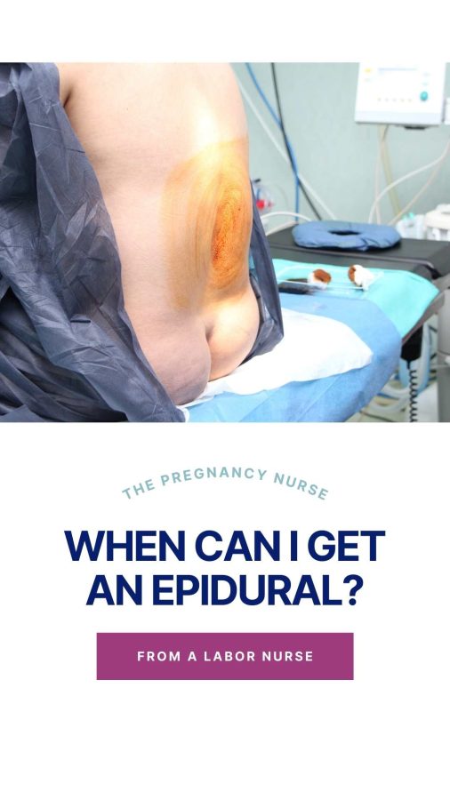 epidural being placed / when can you get it?