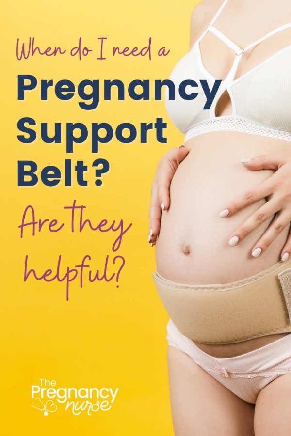 when should I wear a pregnancy support belt / photo of someone in a pregnancy support belt
