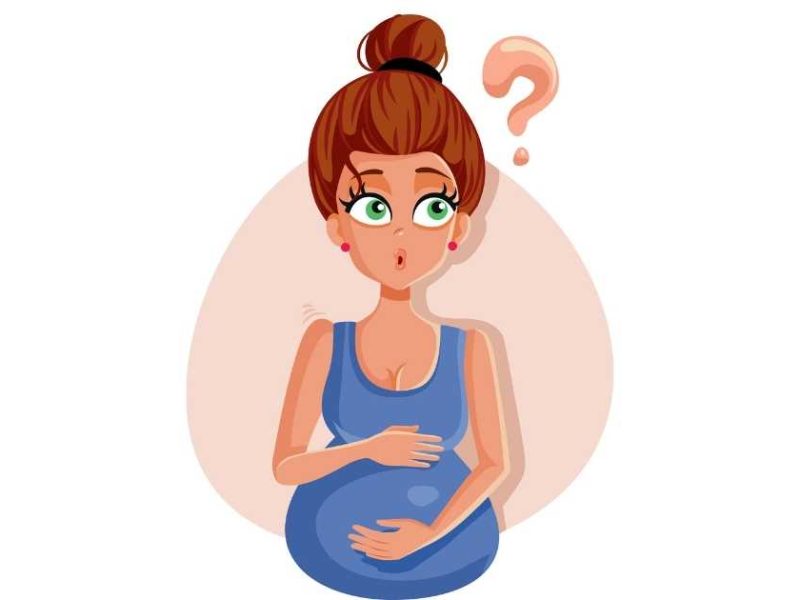 pregnant woman with a question