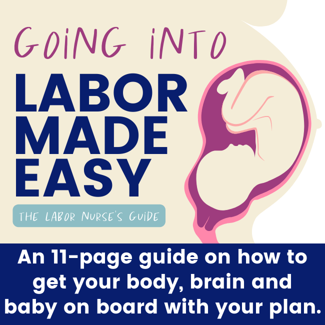 going into labor made easy An 11-page guide on how to get your body, brain and baby on board with your plan.
