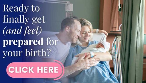 couple with a newborn / are you ready to get and feel prepared for your birth -- click here.