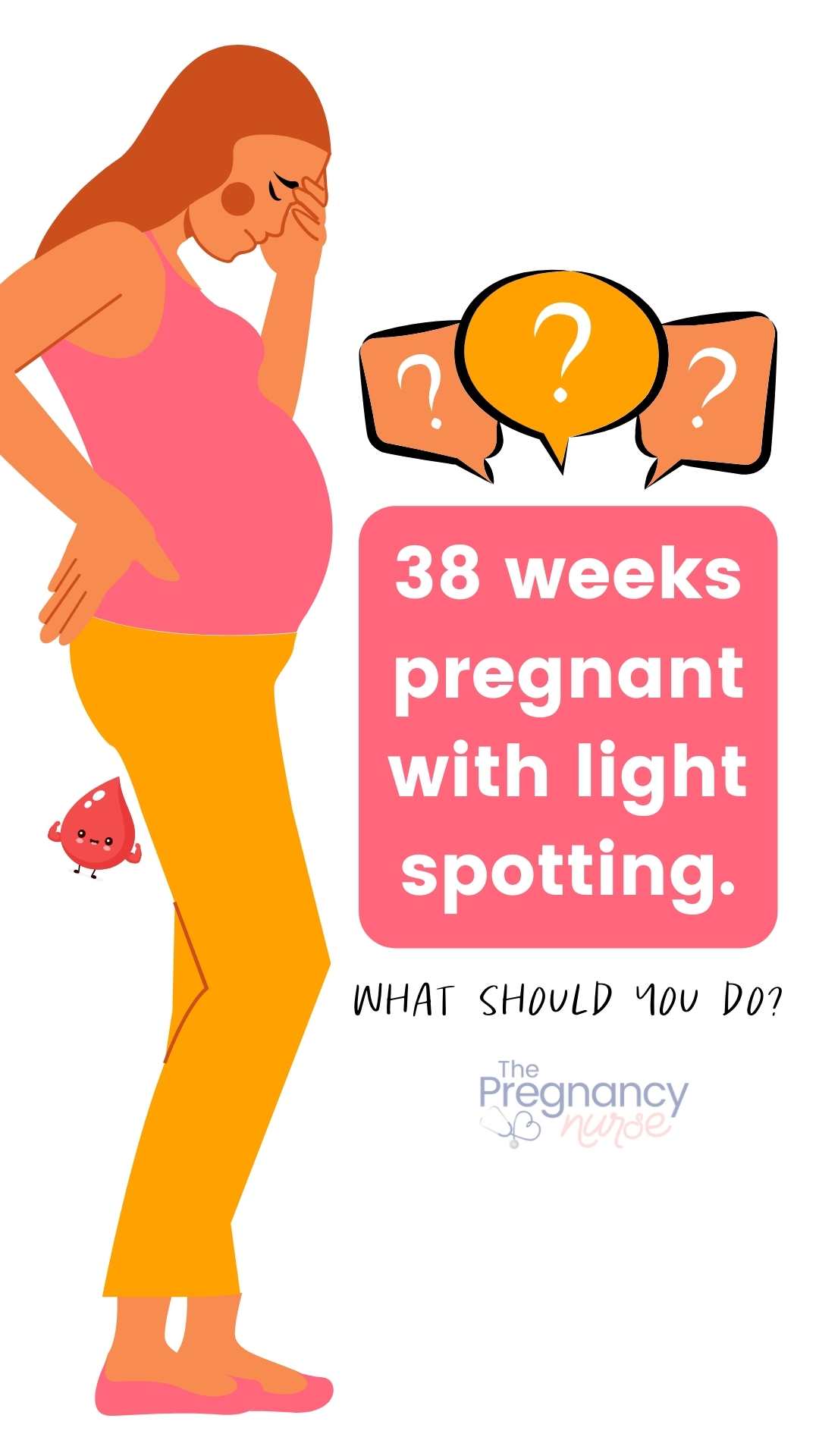 At 38 weeks pregnant, some light pink spotting can be a good sign that labor is starting. Find out what other things could cause this spotting and what you should do if it happens to you. This helpful article provides information on everything from premature rupture of membranes (PROM) to placental abruption.