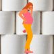 pregnant woman spotting / toilet paper