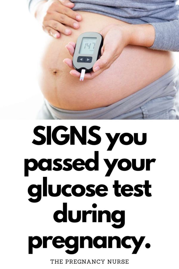 pregnant woman with diabetes monitor / signs you passed your glucose test
