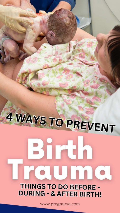 woman having a baby / preventing birth trauma