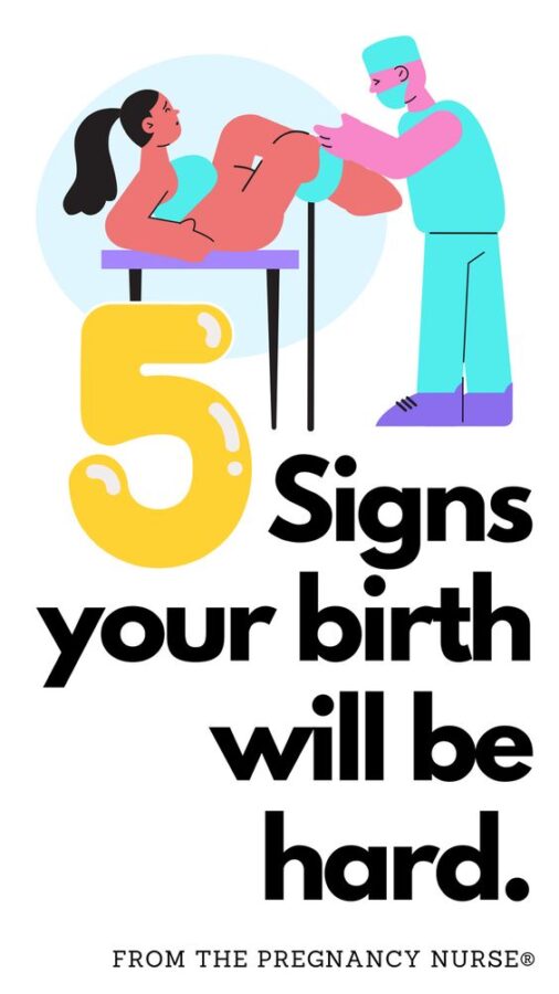 woman on the delivery table // 5 signs your birth will be hard