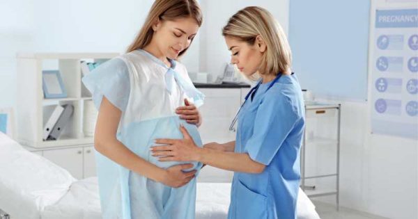 pregnant woman and provider
