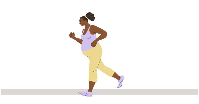 pregnant woman curb walking