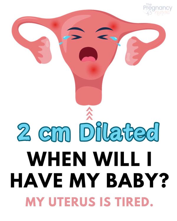 crying uterus / 2 cm dilated -- when will I have my baby / my uterus is tired.