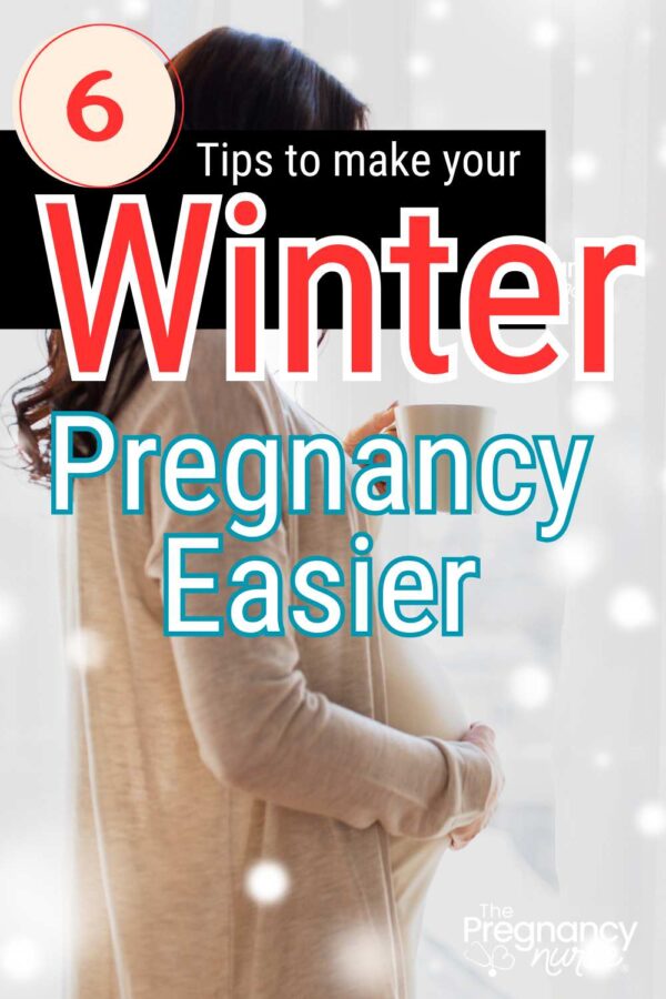 6 tips to make your winter pregnancy easier // pregnant woman in snow