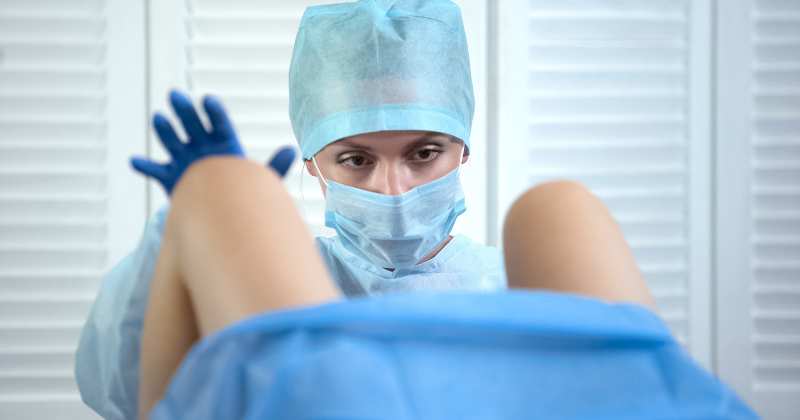 provider doing a vaginal exam