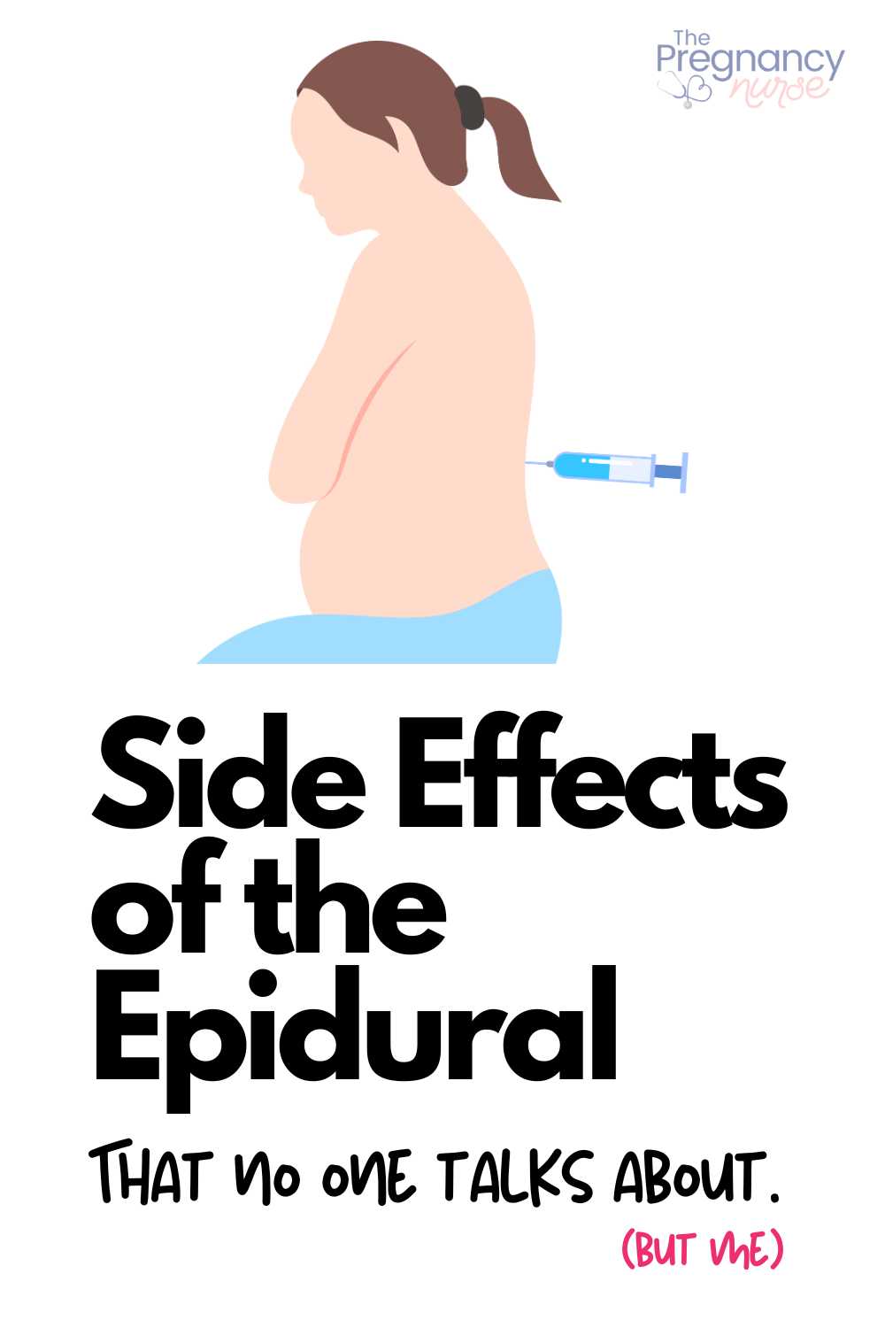 pregnant woman getting an epidural // side effects of the epidural that no one talks about (but me).