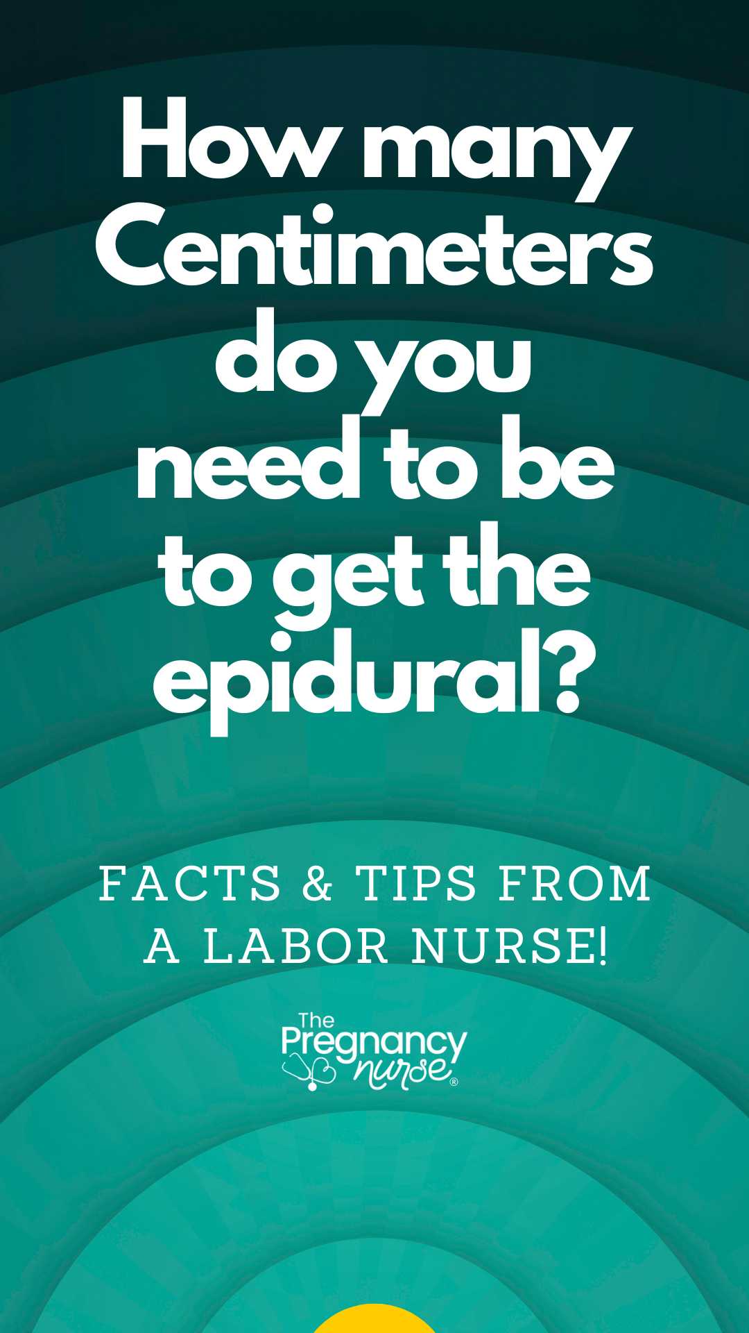 How many centimeters do you need to be to get the epidural? / facts & tips from a labor nurse / concentric circles background