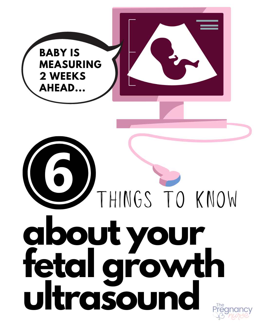fetal ultrasound saying "baby is measuring 2 weeks head" // 6 things to know about your fetal growth ultrasound