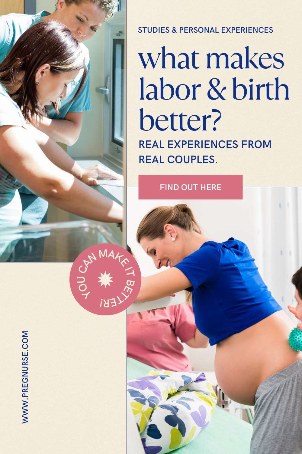 women at the hospital giving birth // what makes labor & birth better -- real experiences from real couples. Learn here!