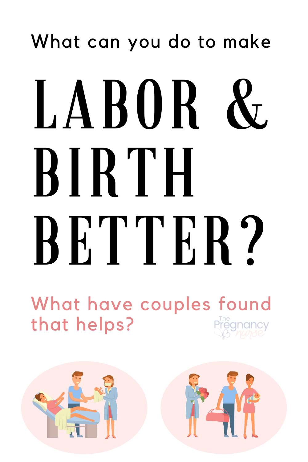 pregnant family in different phases, pregnancy, labor, birth and life with baby. // what can you do to make labor & birth better what have couples found that helps?