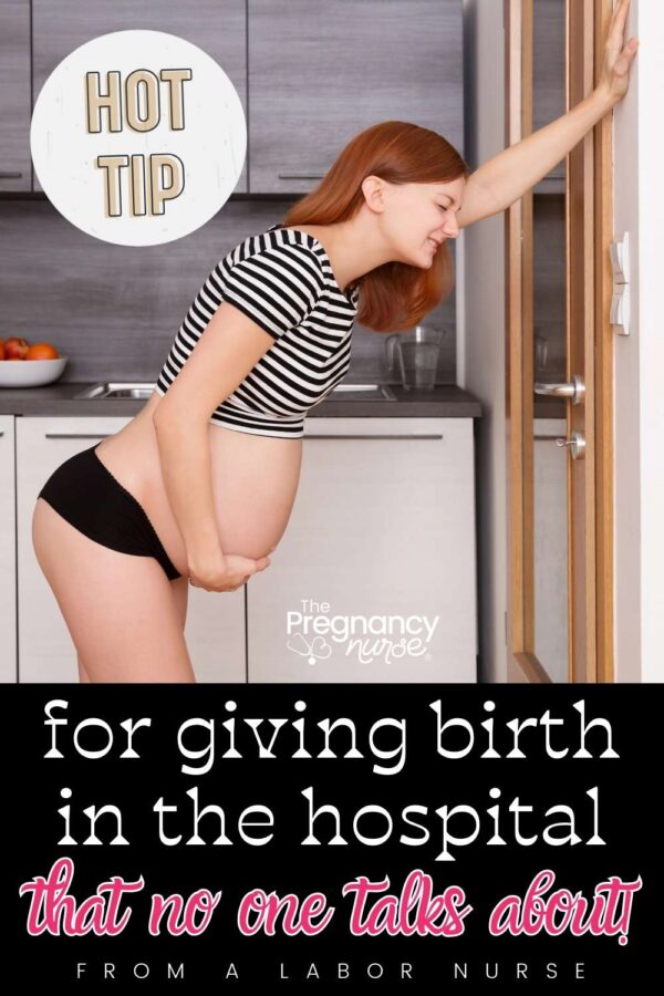 pregnant woman in pain // hot tip for giving birth in the hospital that no one talks about.