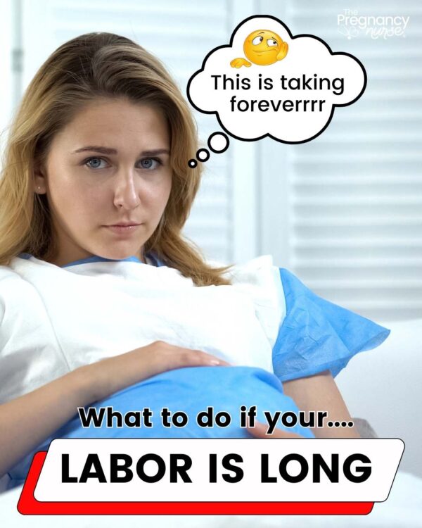 pregnant woman bored by labor saying "this is taking foreverrrr" what to do if your labor is long.