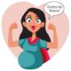 pregnant woman flexing saying "you gotta do these things"