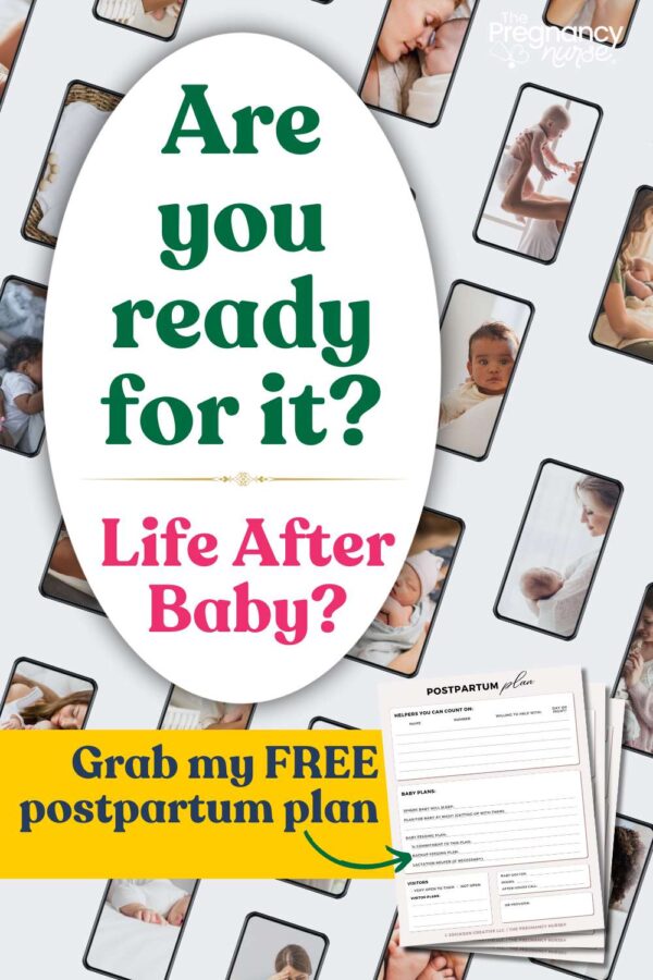 pictures of postpartum on phones // are you ready for it? Life after baby -- grab my FREE postpartum plan