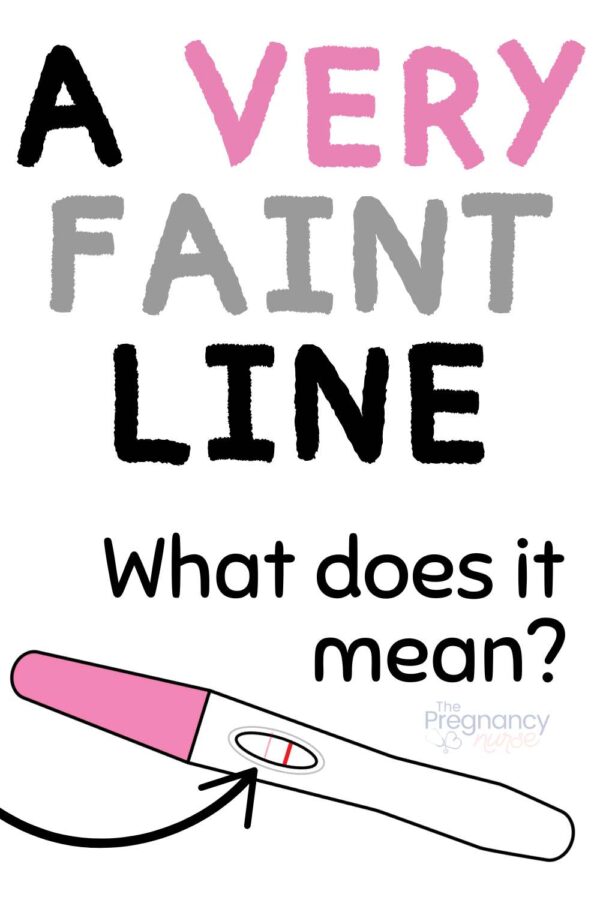 faint line on a pregnancy test with the text "faint positive on a pregnancy what does it mean from a labor nurse