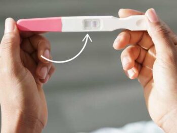 faint line on a pregnancy test.