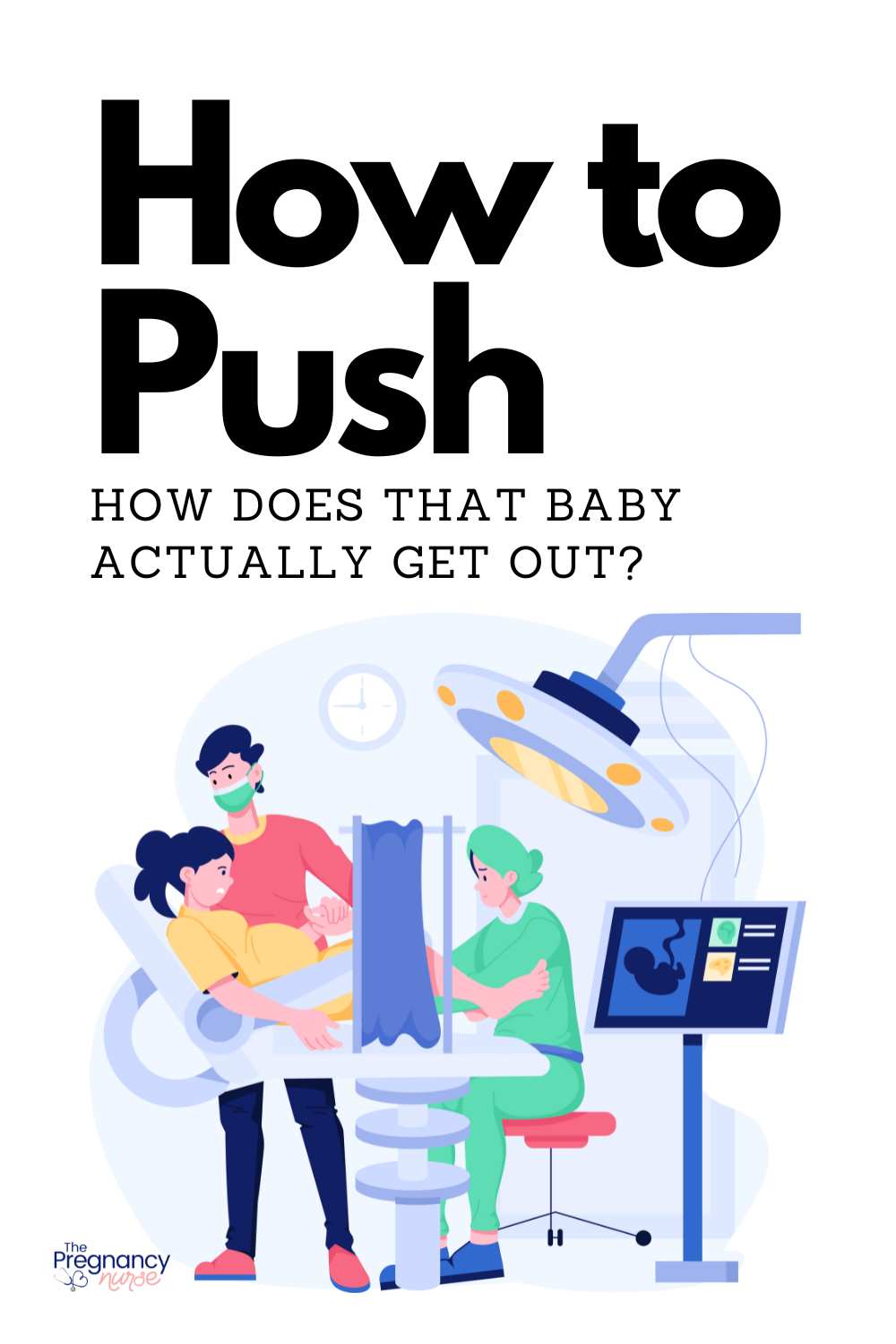 pregnant patient pushing // how to push