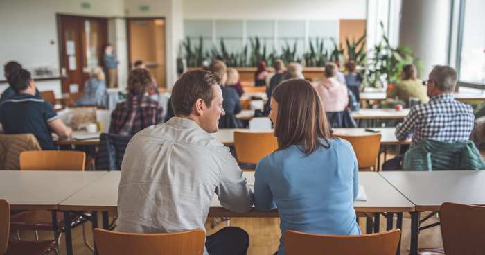 couple in a birth class