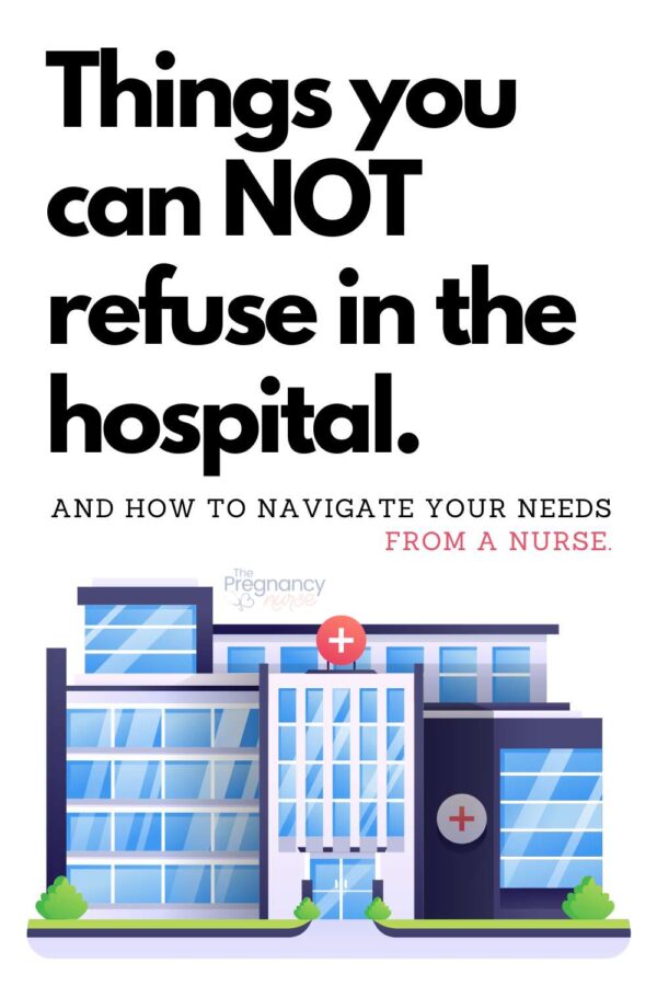 image of a hospital // things you can NOT refuse in the hospital -- and how to navigate your needs from a nurse.