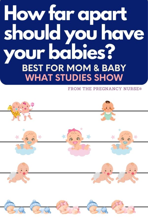 how far apart should you have your babies // best for mom & babies -- what studies show. // images of babies at different spacing on a timeline