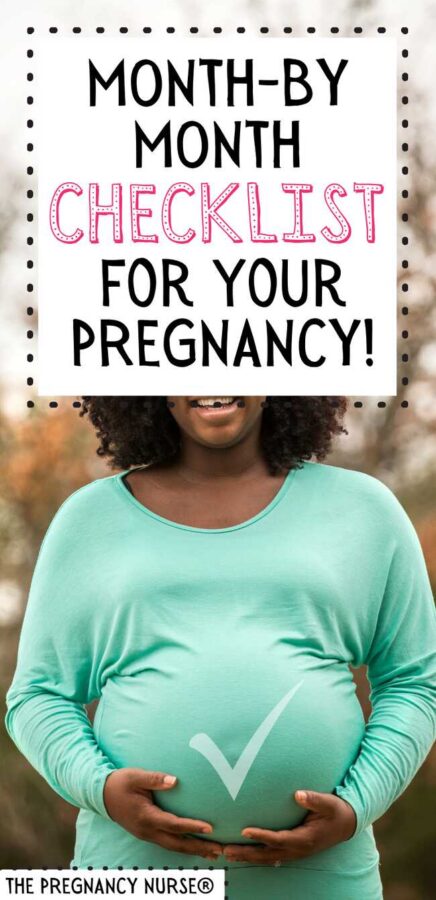 pregnant woman // month-by-month checklist for your pregnancy!