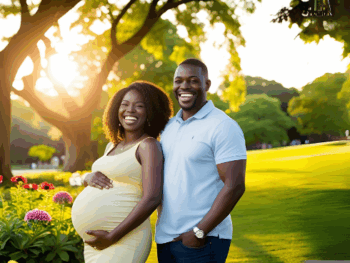 happy pregnant couple