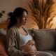 pregnant woman in early labor at home