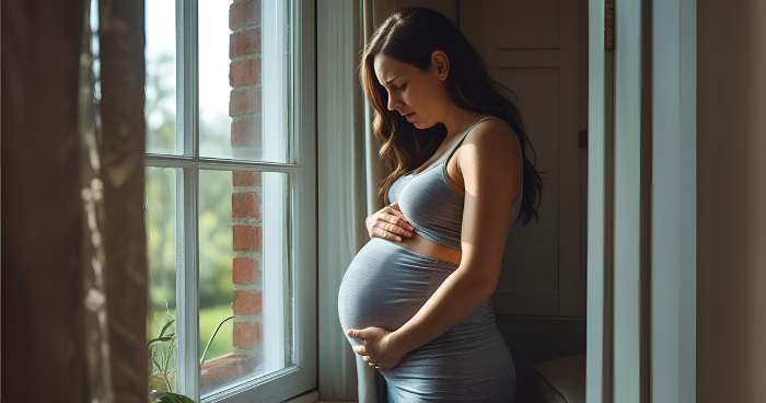pregnant woman in pain