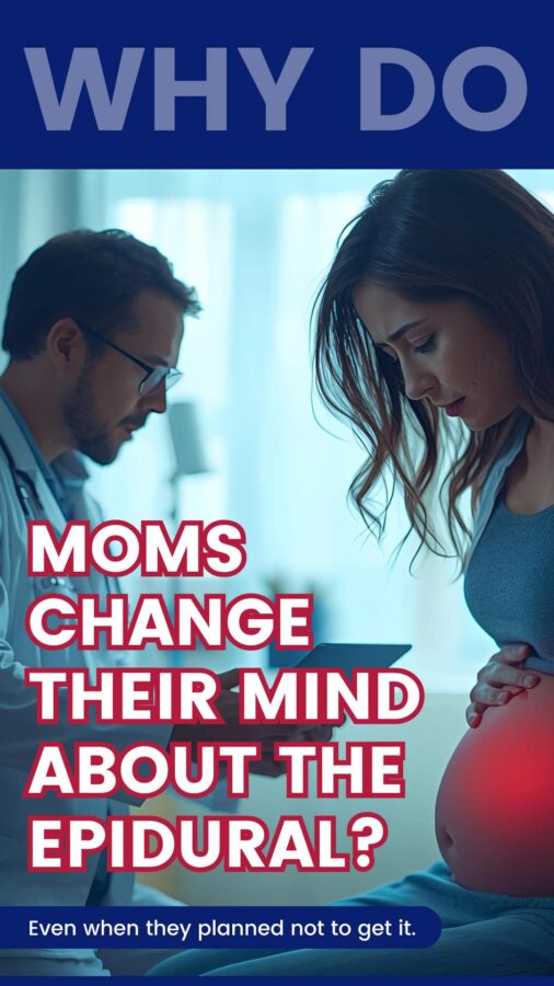 pregnant woman having abdominal pain // why do moms change their mind about the epidural?