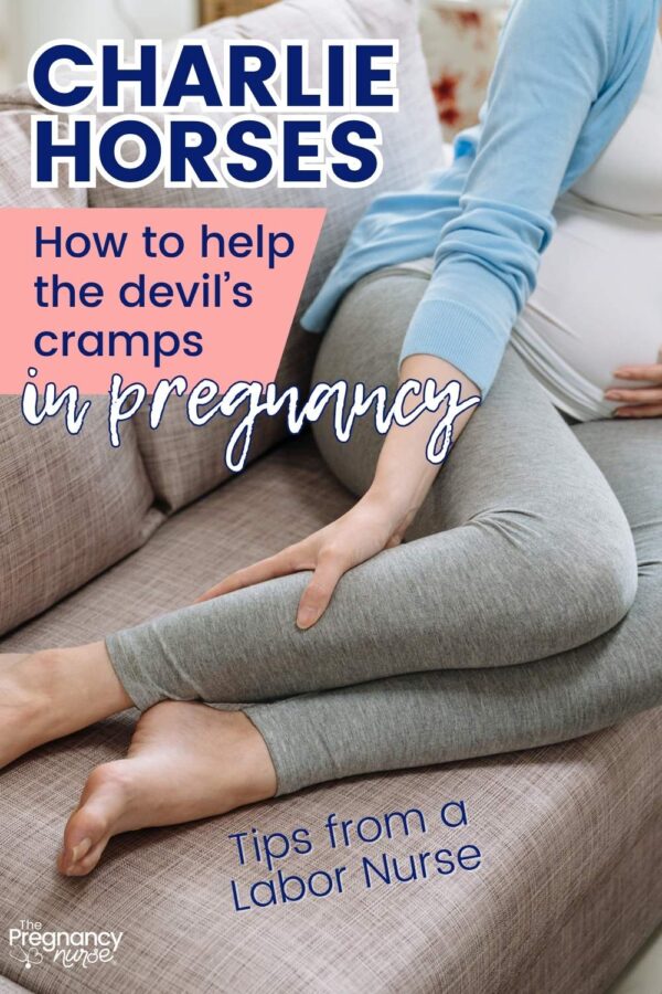 pregnant woman with a calf cramp // charlie horses -how to help the devil's cramps in pregnancy