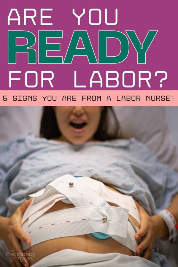 pregnant woman with fetal monitors on // are you ready for labor?