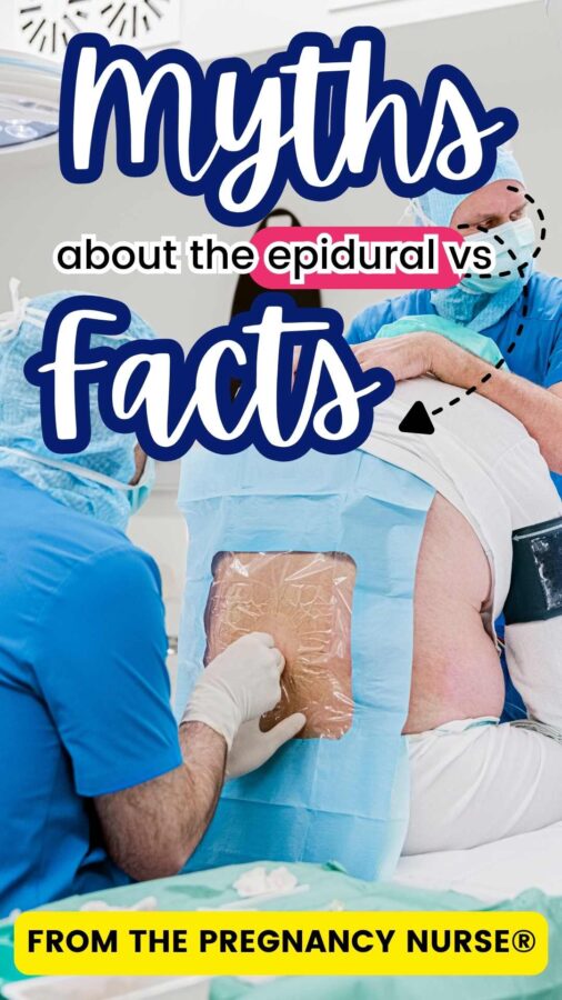 Patient getting an epidural // myths vs facts about the epidural
