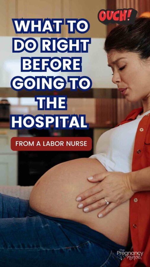 pregnant woman in pain // what to do right before going to the hospital