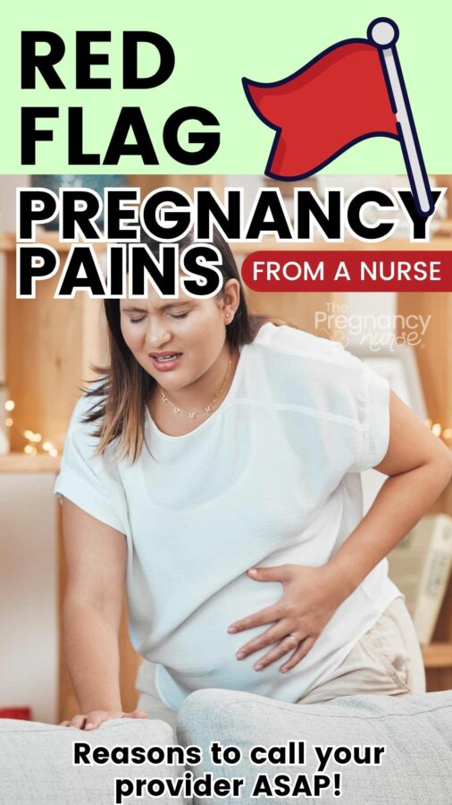 pregnant woman in pain // red flag pregnancy signs