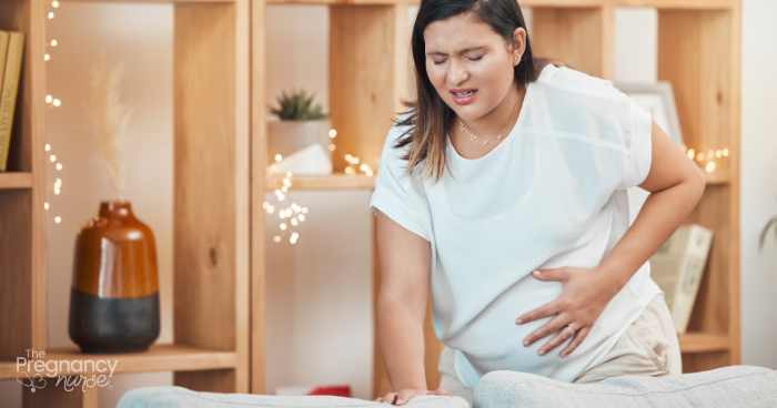 pregnant woman in pain